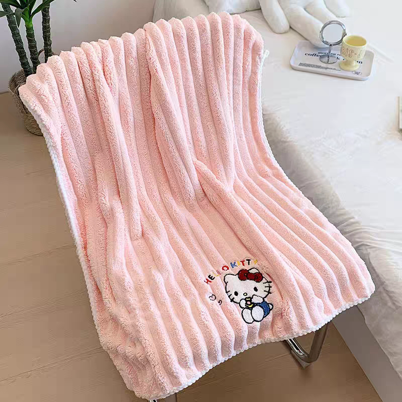 Kt Cat Bathing Three-Piece Set for Home Use, Cute Hair Drying Cap, Shower Cap, Coral Fleece Quick-Drying Head Towel, Dormitory Large Bath Towel Kt Cat Bathing Three-Piece Set for Home Use, Cute Hair Drying Cap, Shower Cap, Coral Fleece Quick-Drying Head Towel, Dormitory Large Bath Towel