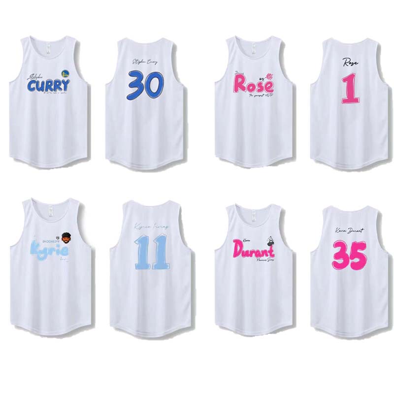 American-Style Basketball Jersey Quick-Drying Star Series Training Clothes Loose Sleeveless T-Shirt Vest Basketball Sports Jersey