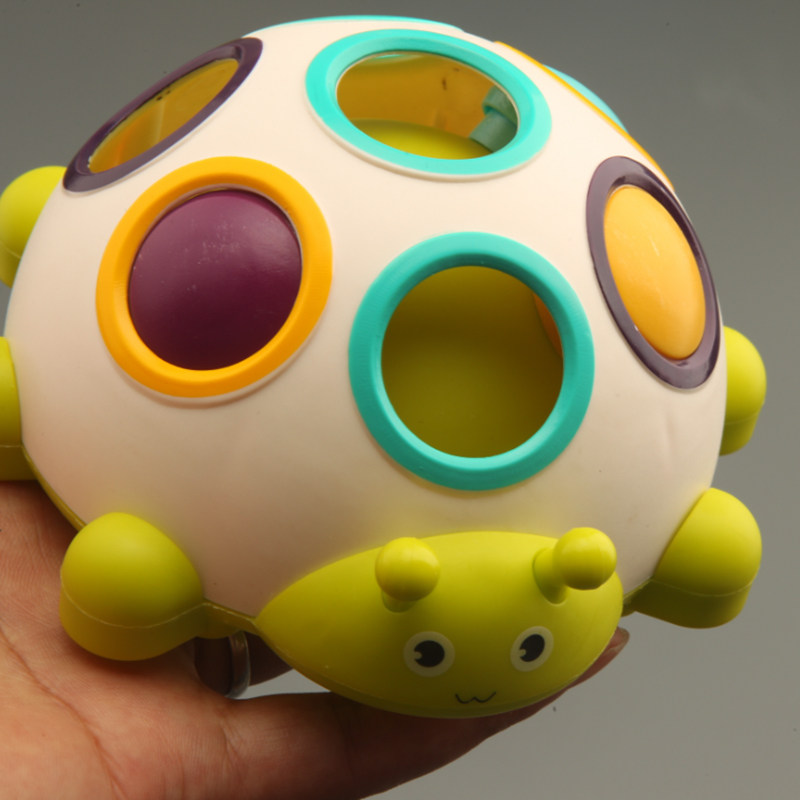 Baby Puzzle buttoning hole Hole Ball Toy 6 Hand Fine Action Baby Special Force Early Education Can Bite 1-2 years old