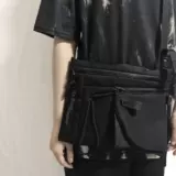 韩系斜挎包男女2022春日常街头潮牌设计感多口袋大容量工装单肩包