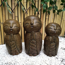 Stone carving Chinese style Zen garden decorations small monk flower pots Swaying Pieces Daily courtyard Landscape Landscape Small Sandy