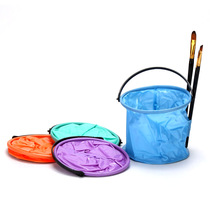 Small hard bottom bucket multifunctional foldable small bucket plastic small bucket brush bucket art supplies