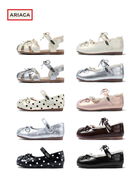 Ariaca Girls' Leather Shoes Mary Jane Shoes Summer Shallow Shoes Little Girls' Single Shoes Kidsren's Princess Shoes — 3