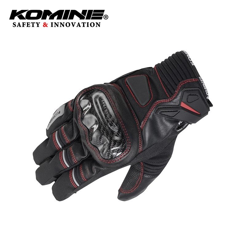 Japan KOMINE Non-slip Clip Cotton Riding Moron Carbon Fiber Autumn Winter Night Vision Gloves Protective Moron GK-831
