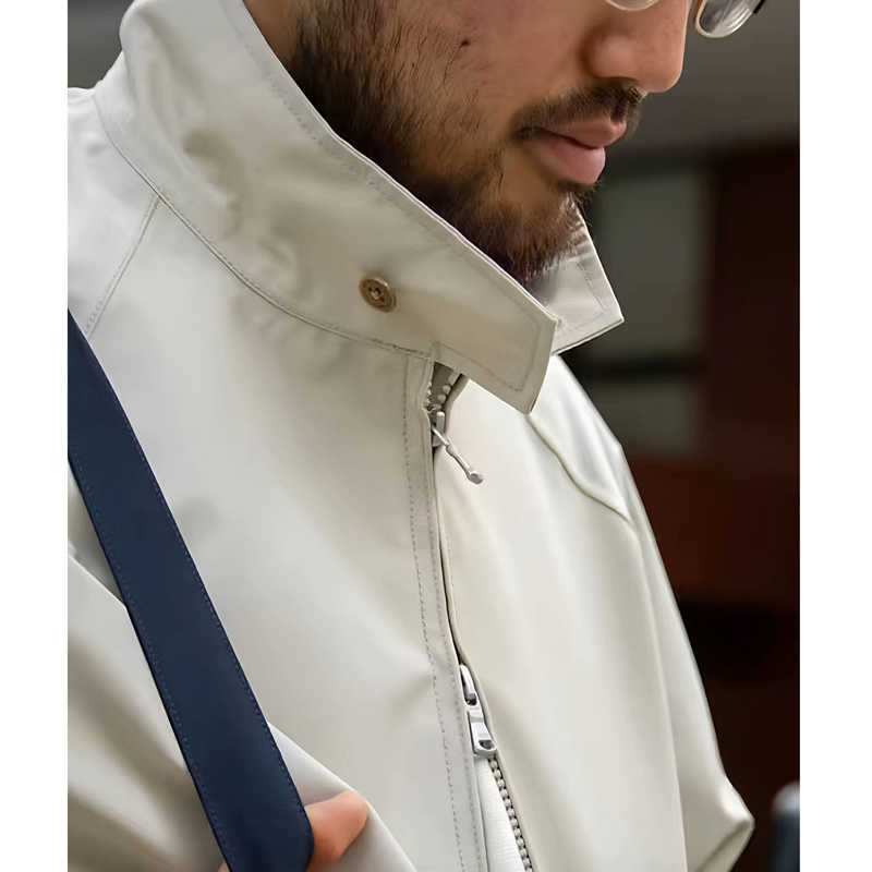 Na.Mica 2L G-Tex Jacket 25S Harrington Stand-Up Collar Jacket Functional Waterproof Jacket