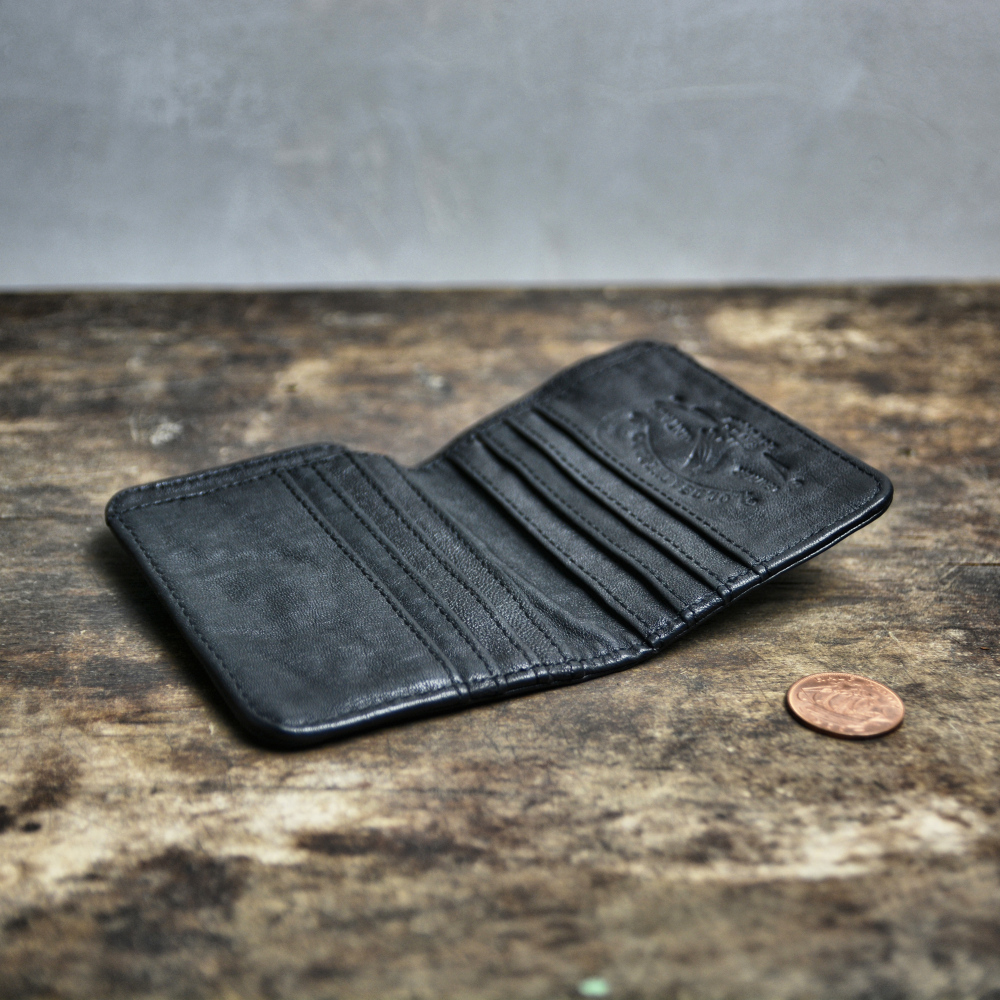 OldSaintsの023-1 Retro old vegetable tanned leather wallet men and women thin wallet light leather card holder