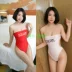 Cao khí chất cô gái tinh khiết trong suốt dây màu đỏ bó sát bikini bikini ống top cao ngã ba bó sát đồ lót Một mảnh