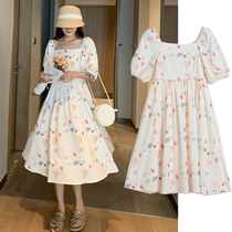 Pregnancy Dress Summer Dress 2021 Summer Tide Moms Fashion style Snow spinning short sleeve blouse Summer Pregnancy Late Dress dress