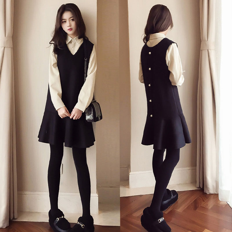 Pregnant women Spring suit fashion spring and autumn loose long sleeve thick cotton T out pregnant women dress two-piece spring