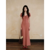 Дизайнерское платье, китайский стиль, из хлопка и льна, V-образный вырез