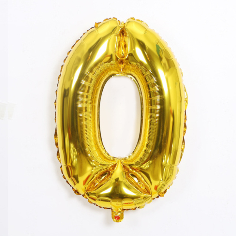 30 Inch Old Digital Gold 032 inch aluminum foil number Gold Silver Black Gradients Optional Wedding marry arrangement 0 reach No.9 code Optional Aluminum film balloon