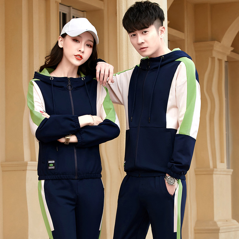 Group purchase spring and autumn couple sportswear suit Jordanno cotton three-piece 361 male and female students hooded sweatshirt