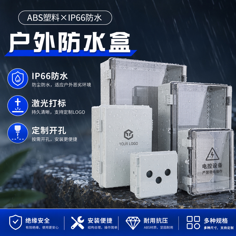 Outdoor Waterproof Box, Outdoor Monitoring Power Supply Waterproof Box, Protective Box, Abs Junction Box, Meter Box, Plastic Distribution Box