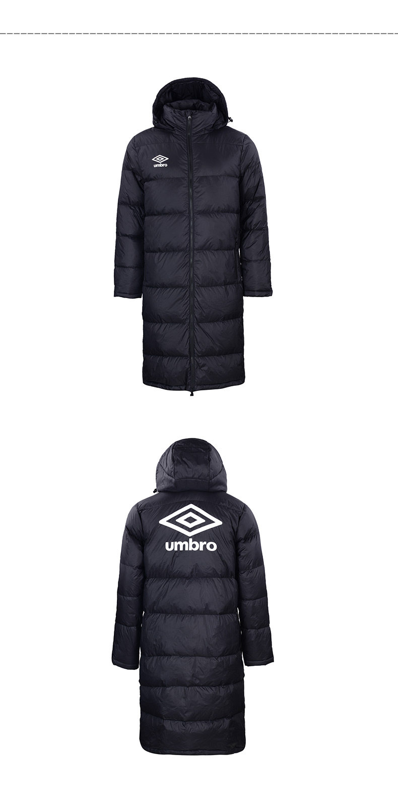 茵宝 UMBRO 男女长款羽绒服 90%含绒量 图7