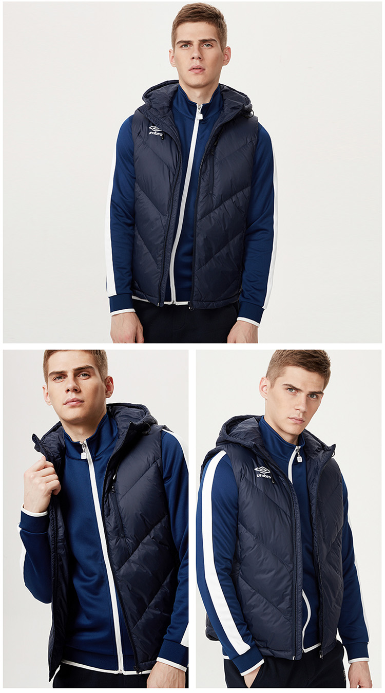 Umbro UMBRO của nam giới mùa thu và mùa đông sinh viên mới xu hướng thể thao giản dị xuống vest ấm xuống áo khoác vest áo ba lỗ adidas nam