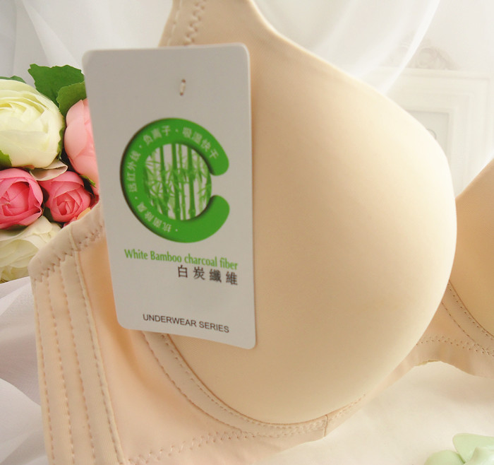 Đơn giản màu rắn ba-ngực sợi carbon trắng cotton mỏng B cup ladies bra điều chỉnh loại tập hợp các bộ sưu tập của đồ lót vú