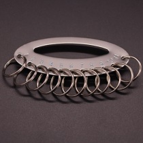 Berkot key plate 11-digit stainless iron thick key plate with iron ring classification management keychain key ring