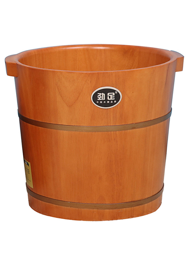Oak foot-washing wooden barrel soaking foot wooden barrel wooden basin foot soaking basin pedicure basin health solid wood foot bath tub heightened with lid