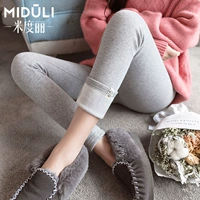 Bà bầu quần legging cộng với quần nhung nhung mùa đông nâng bụng Phụ nữ mang thai quần nữ quần mùa thu và mùa đông mặc quần dài mùa đông shop quần áo bầu