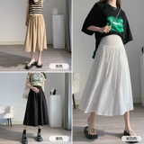 米度丽 Летняя юбка в складку с поддержкой живота, мини-юбка, длинная юбка для беременных, летняя одежда, средней длины