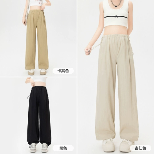 Летние тонкие штаны, подходит для подростков, свободный прямой крой