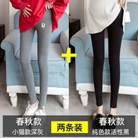 Весна и осенний котенок темно -серый модель+пружина и осень -осень чистого цвета черный