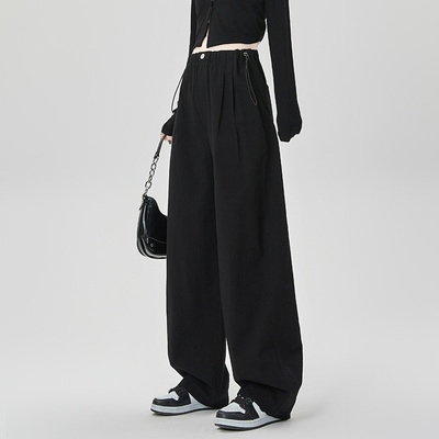 Maternity Pants for Autumn That Don'T Squeeze the Belly, Wide-Leg Pants for Summer, Thin Straight-Leg Pants for Pregnant Women, Petite Long Pants for Autumn — 3