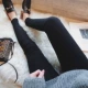 Quần legging bà bầu cộng với nhung chín điểm nâng bụng quần mùa xuân và mùa thu mỏng 2018 mới mặc chân quần mùa thu đông quần bầu ngắn