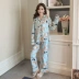 子 Mùa hè sau sinh cotton Bộ đồ ngủ cho bà bầu mùa xuân và mùa thu cho bà bầu cho con bú Bộ đồ ngủ nhà phục vụ phù hợp với quần áo cho con bú - Giải trí mặc / Mum mặc bộ bầu mùa hè Giải trí mặc / Mum mặc