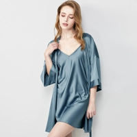 Xsq619-1766 Смог синий (ночная рубашка+ночная юбка)