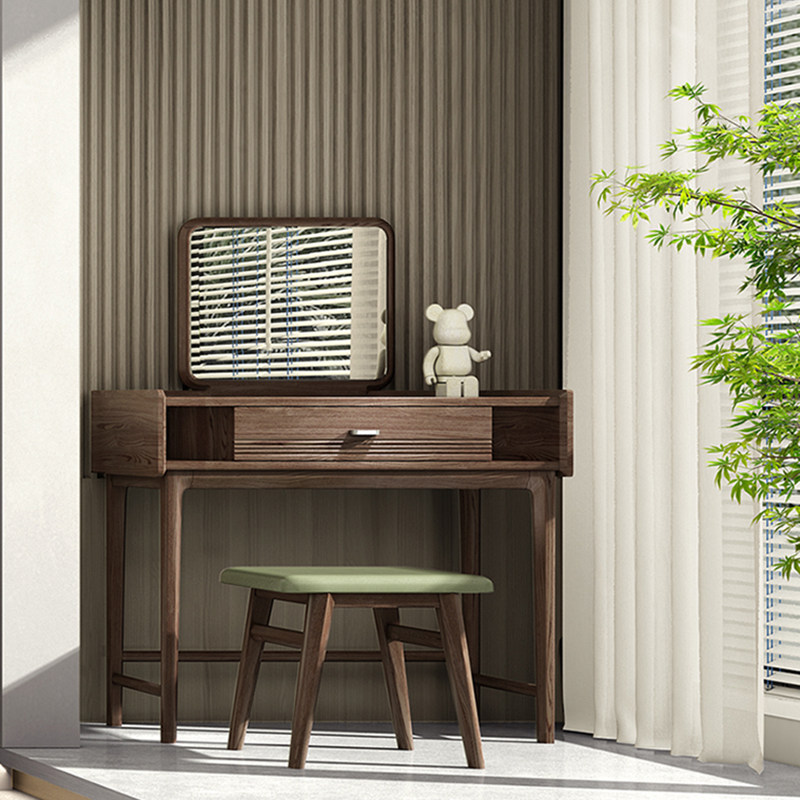 Imported white wax wood solid wood desk make-up table all-purpose comb dresser small family type multifunctional bedroom small table 