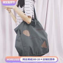 One shoulder canvas bag female crossbody ins Japanese niche large capacity college student class bag ins Korean style casual all-in-one