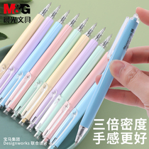 Triple High Density Excellence limited paragraph morning light Qualitative Pen Metal Texture Press Action Black Water Pen 0 5mm 5mm Students With Heavy Hand Sign Pen High Face Value Macaron Girl Clear Pure Pink Purple