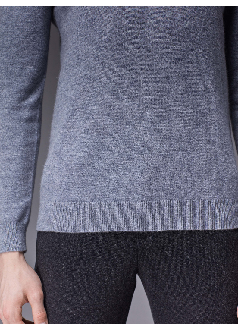 Áo len cashmere Jinba 2018 Casual dành cho nam Kiểu mới Áo choàng cổ cao thời trang Xuân hàng đầu HYEL3399 - Áo len Cashmere thời trang nam