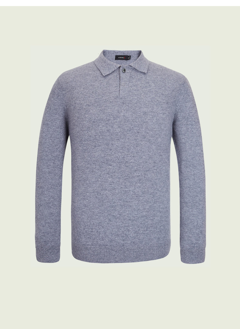 Áo len cashmere Jinba 2018 Casual dành cho nam Kiểu mới Áo choàng cổ cao thời trang Xuân hàng đầu HYEL3399 - Áo len Cashmere thời trang nam