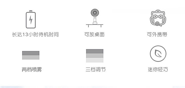 喷雾补水小风扇usb可充电手持制冷迷你风