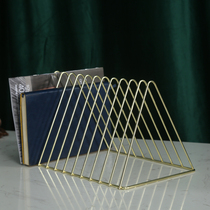 Nordic light luxury book stand on the table simple bookshelf newspapers and magazines finishing study bedroom storage girl Art