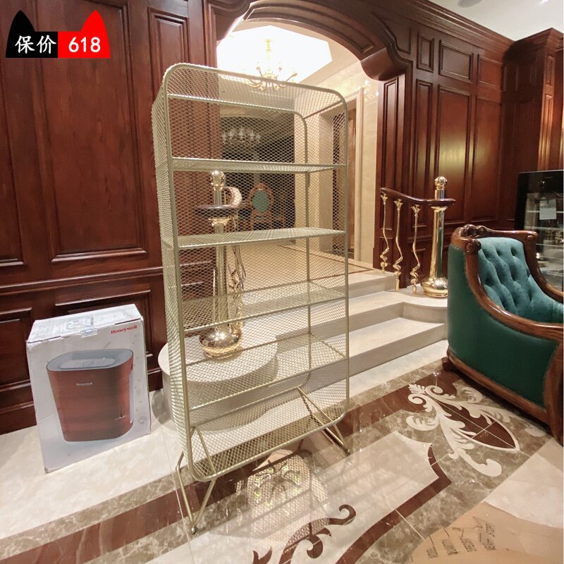 Iron Art Bookshelves Located Nordic Mesh Display Cabinet Metal Metal Metal Metal Metal Metal Metal Metal Metal