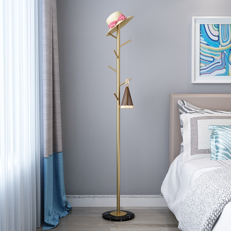 Iron Light Luxury Marble Adult Cowl Hat Assembly Bedroom Floor Apparel Steps Nordic Hanging Hook Frame