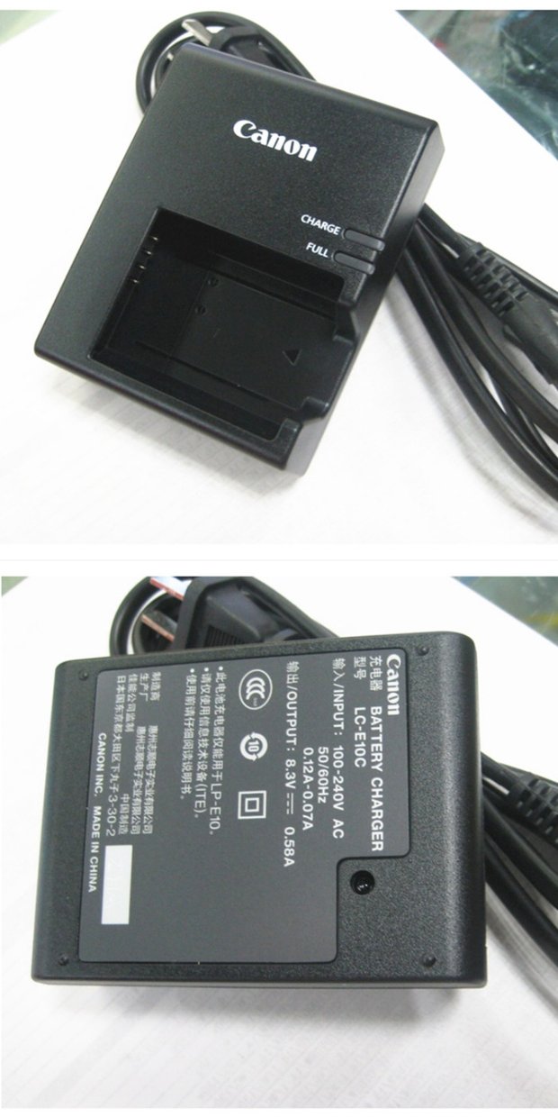Bộ sạc chính hãng Canon LP-E10 EOS 1100D 1200D 1300D Bộ sạc máy ảnh LC-E10C - Phụ kiện máy ảnh kỹ thuật số túi máy ảnh mini