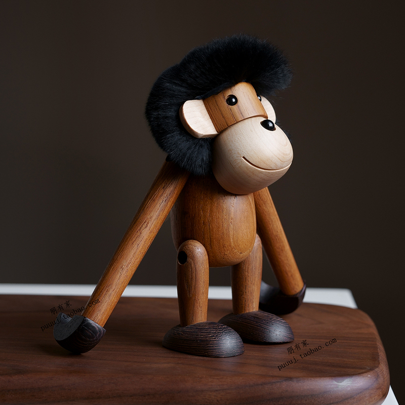 Sudden Monkey Creative Wooden Animal Home Decoration Ornament Entrance Monkey Hanging Decoration Wooden Craft