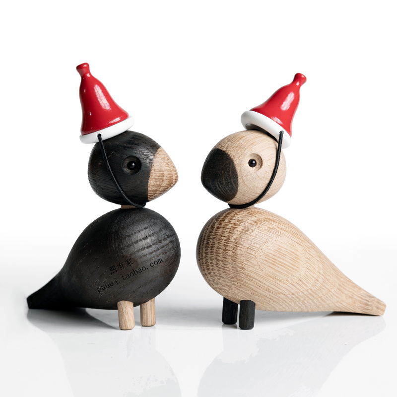 Love bird Nordic wind wood decoration fitting for Valentine's Day gift solid wood designer Christmas