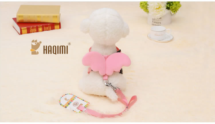 Angel Wings Dog Dây xích Dog Dog Dây đeo ngực Pet Outing Rabbit Teddy Bear Chó nhỏ Band - Cat / Dog hàng ngày Neccessities Dụng cụ cho chó ăn