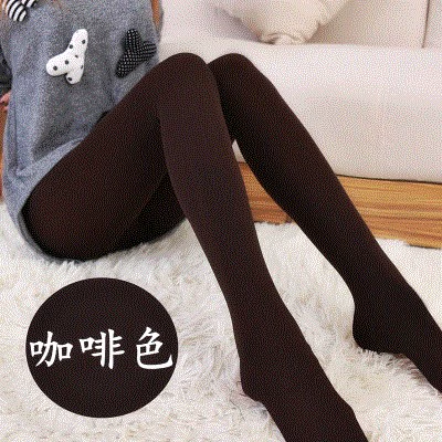 Fleece pantyhose mùa thu và mùa đông tất đáy dày màu da thịt vớ bếp ống dài vớ ống dài chân đẹp mùa thu nữ áp - Vớ giảm béo