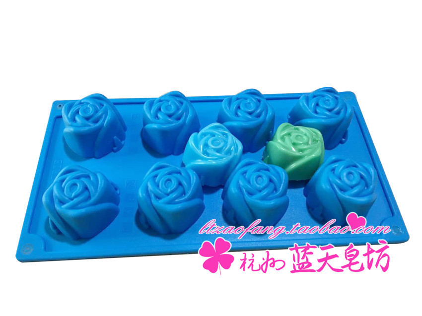 xj014 Eight Rose Silicone Cake Mould Handmade Soap Mould Chocolate Mould