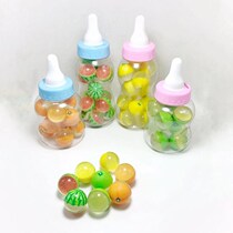 No. 45 fruit environmental protection childrens ball twisting machine pinball rubber ball jumping ball bottle non-toxic elastic money storage pot