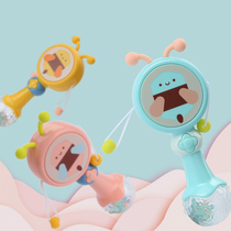 Bainsch baby rattle rhythm hand rattle newborn can gnaw toy baby soft glue puzzle music drum