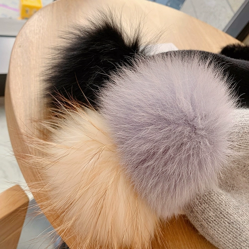 Реал Мао водяной норки кролика смешанного текстильного уша, шляпа женщина, покрытая лисой мао, зимняя и прекрасная мех зимой