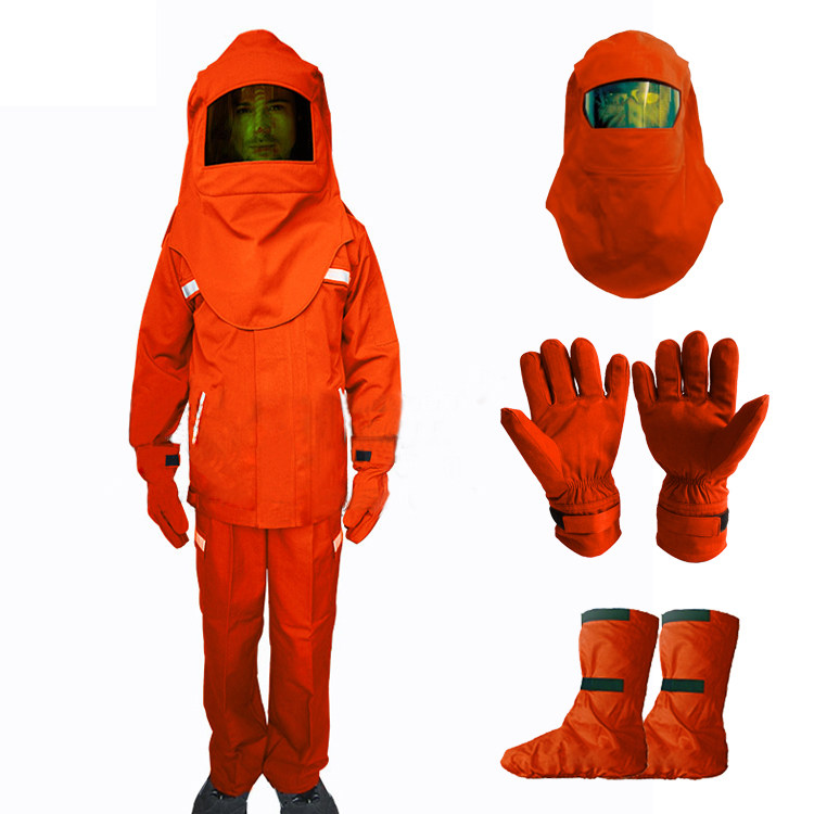 Second stage anti-arc arc protective clothing flame retardant arc insulation and arc flash-resistant coat electrical work suit