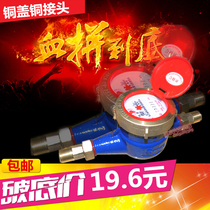 Rotary wing type hot water meter tap water wet water meter digital household hot water meter thread 4 minutes 6 minutes 1 inch